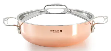 PRIMA MATERA Bratentopf konisch Kupf.Edels.28cmDeckelInd.