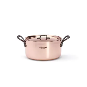 PRIMA MATERA Bratentopf 28cm Kupfer mit Deckel Ind.