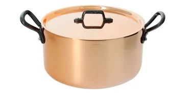 PRIMA MATERA Bratentopf 24cm Kupfer mit Deckel Ind.