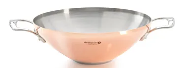 PRIMA MATERA Wok KupferEdelstahl D:32cm 2 Griffe Induktion